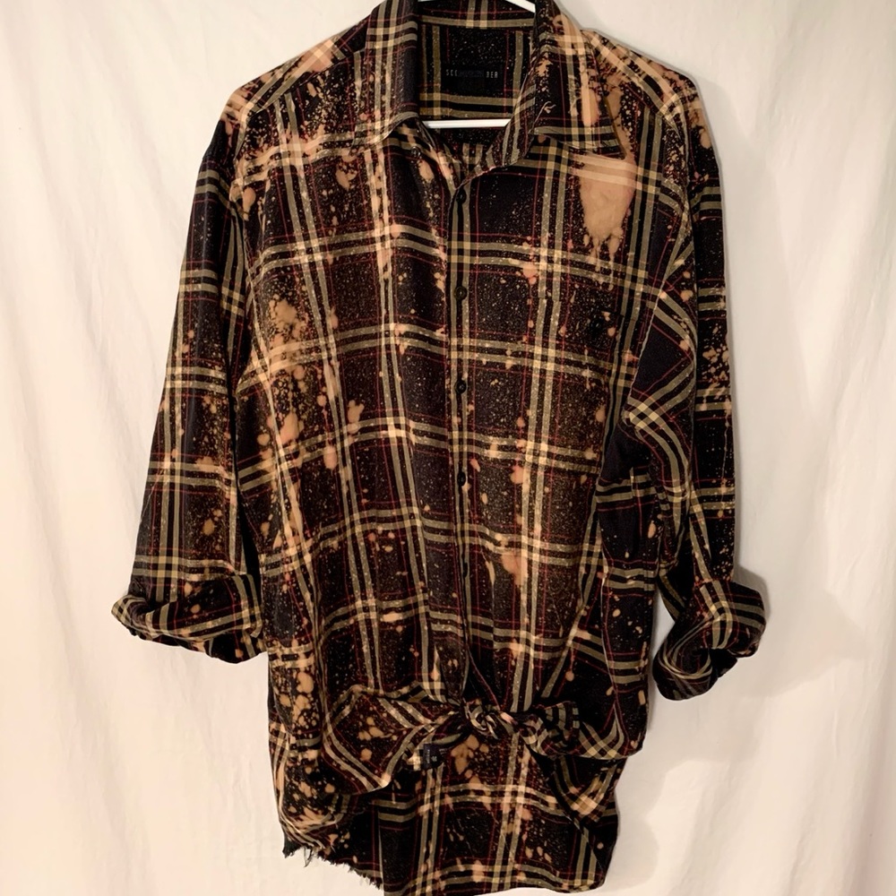 Final price Bleached over sized button down